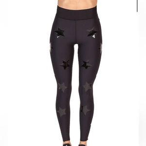 ultracor Black Leggings - Lip Pattern